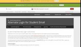 
							         Alternate Login for Student Email | PPCC								  
							    