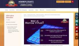 
							         Alternative Education / Monroe County School District Virtual ...								  
							    