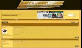 
							         alternative to Obsidian Portal? - Steve Jackson Games Forums								  
							    
