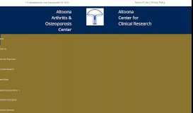 
							         Altoona Arthritis & Osteoporosis Center: Clinical Trials - Duncansville ...								  
							    