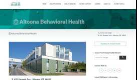 
							         Altoona Behavioral Health | The Primary Health Network								  
							    