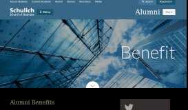 
							         Alumni Benefits | Schulich School of Business								  
							    