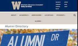 
							         Alumni Directory | WMU Cooley Law School								  
							    