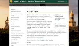 
							         Alumni Email | Information Technology Services | Baylor ...								  
							    