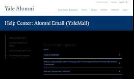 
							         Alumni Email (YaleMail) Help | Yale Alumni Association								  
							    