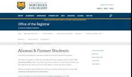 
							         Alumni & Former Students - University of Northern Colorado								  
							    