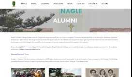 
							         Alumni - NAGLE CATHOLIC COLLEGE								  
							    