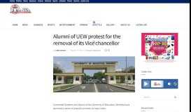 
							         Alumni of UEW protest for the removal of its Vice chancellor - Radio ...								  
							    