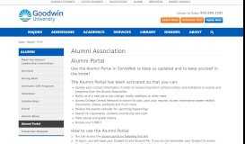 
							         Alumni Portal | Goodwin College								  
							    