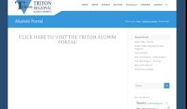 
							         Alumni Portal - Triton Regional School District								  
							    