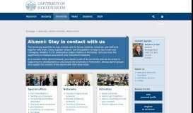 
							         Alumni Portal: University of Hohenheim								  
							    
