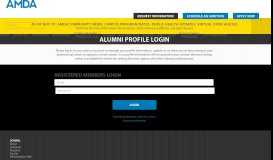 
							         Alumni Profile Login - AMDA								  
							    