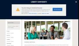 
							         Alumni Services | Jerry Falwell Library - Liberty University								  
							    