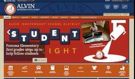
							         Alvin Independent School District / Homepage								  
							    