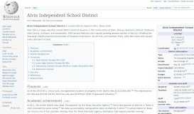 
							         Alvin Independent School District - Wikipedia								  
							    
