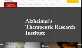 
							         Alzheimer's Therapeutic Research Institute | Committed to advancing ...								  
							    