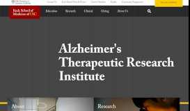 
							         Alzheimer's Therapeutic Research Institute - USC Keck School of ...								  
							    