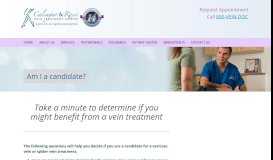 
							         Am I a candidate? | Calcagno & Rossi Vein Treatment Center								  
							    