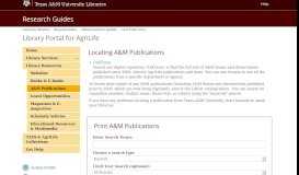
							         A&M Publications - Library Portal for AgriLife - Research Guides at ...								  
							    