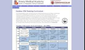
							         AMA: Curriculum: Cardiac CTA Training Courses Level 2 & Level 3								  
							    