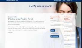 
							         AMA Insurance Provider Portal: Login/Register								  
							    