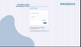 
							         Amadeus Data Exchange Portal - Login - Amadeus.com								  
							    