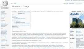 
							         Amadeus IT Group – Wikipedia								  
							    