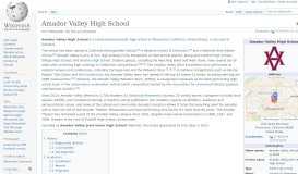 
							         Amador Valley High School - Wikipedia								  
							    