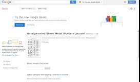 
							         Amalgamated Sheet Metal Workers' Journal								  
							    