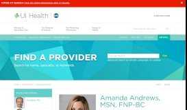 
							         Amanda Andrews, Nurse Practitioner, Neurosurgery | UI Health								  
							    