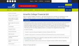 
							         Amarillo College Financial Aid - Amarillo College								  
							    