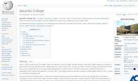 
							         Amarillo College - Wikipedia								  
							    