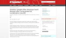 
							         Amateur weight-lifter develops heart disease after using powerful ...								  
							    