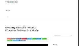 
							         Amazing Real-Life Portal 2 Wheatley Belongs in a Movie – TechEBlog								  
							    