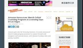 
							         Amazon Announces 'Merch Collab' Licensing Program at Licensing ...								  
							    
