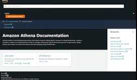 
							         Amazon Athena Documentation - AWS Documentation								  
							    