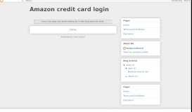 
							         Amazon credit card login - Blogger.com								  
							    