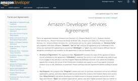 
							         Amazon Developer Services Agreement								  
							    