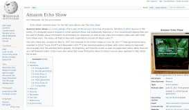 
							         Amazon Echo Show - Wikipedia								  
							    