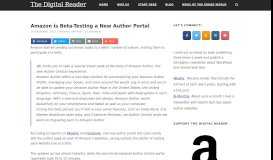 
							         Amazon is Beta-Testing a New Author Portal | The Digital Reader								  
							    