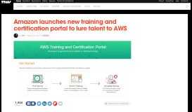 
							         Amazon launches new training and certification portal to lure talent to ...								  
							    