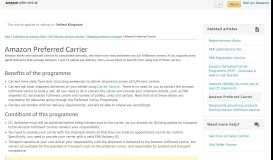 
							         Amazon Preferred Carrier – Amazon Seller Central								  
							    