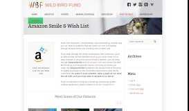 
							         Amazon Smile & Wish List - Wild Bird Fund								  
							    