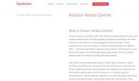 
							         Amazon Vendor Central | Amazon Seller University | Feedvisor								  
							    