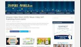 
							         Amazon Video Direct (AVD): Neues Video-Self-Publishing-Portal startet								  
							    