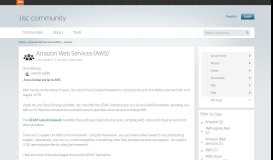 
							         Amazon Web Services (AWS) | Jisc community								  
							    