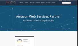 
							         Amazon Web Services Partner | Technology Partners | Avi Networks								  
							    