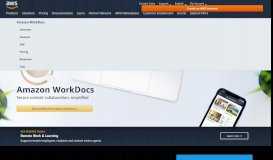 
							         Amazon WorkDocs | Secure content collaboration, simplified								  
							    