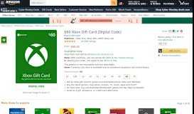 
							         Amazon.com: $60 Xbox Gift Card [Digital Code]: Video Games								  
							    
