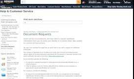 
							         Amazon.com Help: Document Requests								  
							    